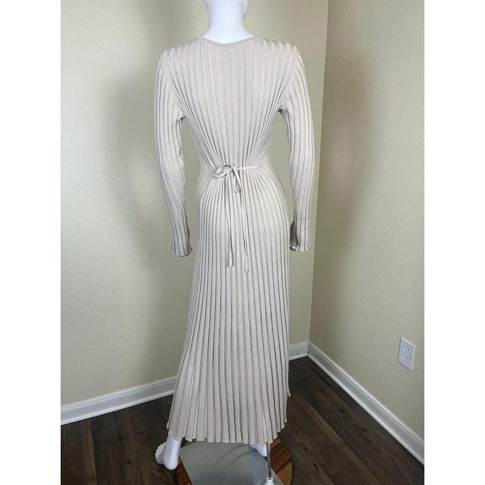 DISSH Women Size S Stone Reign Sleeved Ribbed Knit Maxi Sweater Bodycon Dress - Picture 16 of 17